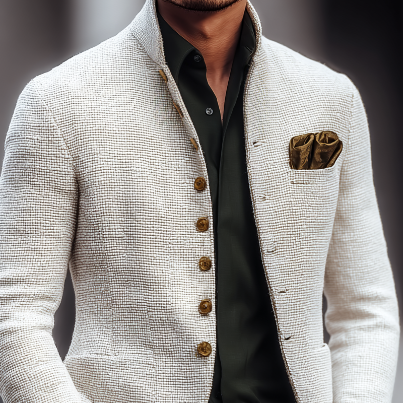 Nivessi - Chaqueta clásica retro de hombre con solapas, doble botonadura y charreteras, en imitación de terciopelo MTA1581I5K