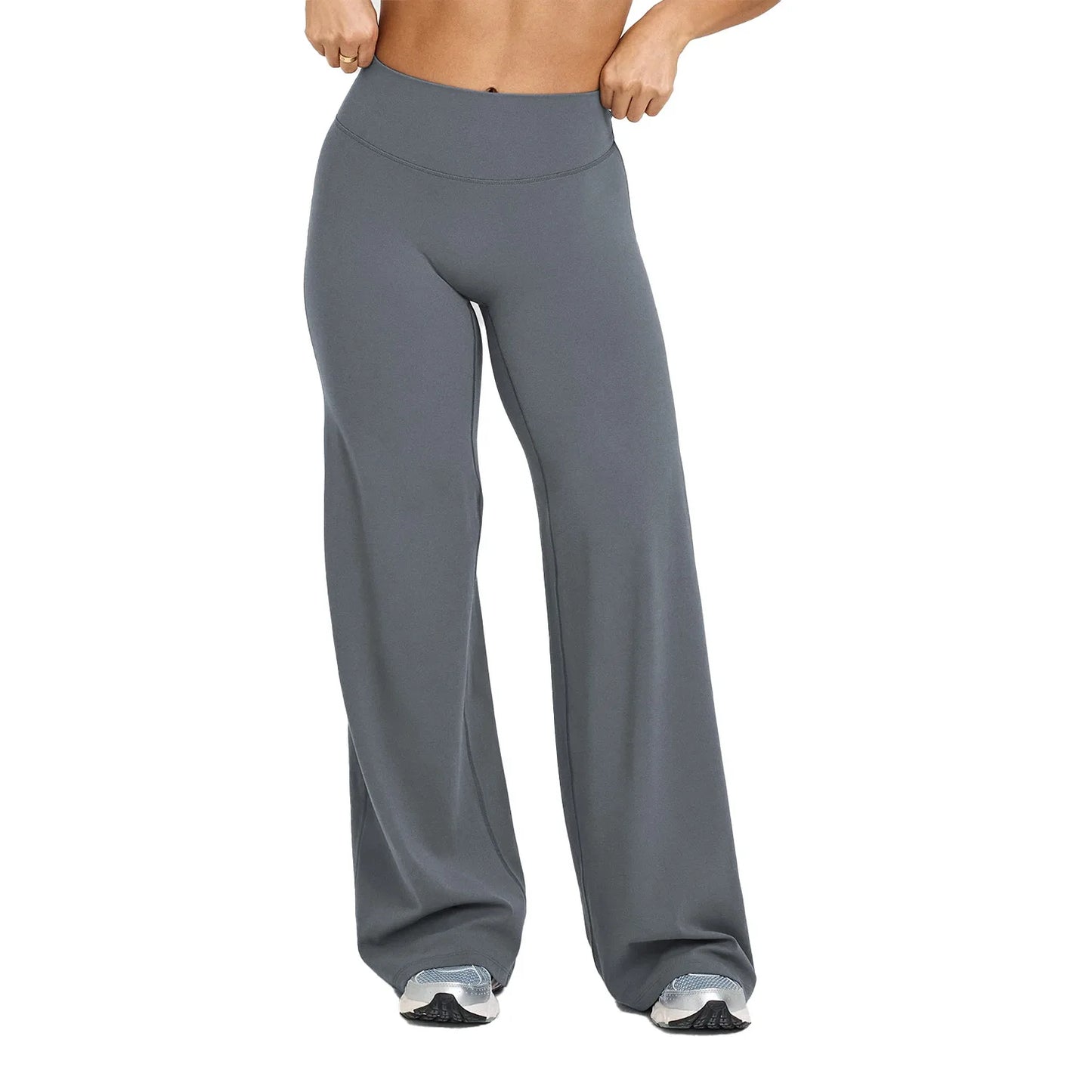 Nivessi - Mallas de yoga de cintura alta y corte recto para mujer, pantalones de entrenamiento holgados que realzan los glúteos