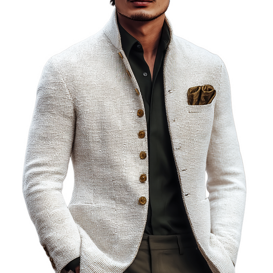 Nivessi - Chaqueta clásica retro de hombre con solapas, doble botonadura y charreteras, en imitación de terciopelo MTA1581I5K